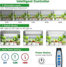 Wiaxulay Grow Lights for Indoor Plants, 360 LEDs Full Spectrum Plant Grow Light, 6 Bars/16 in Grow Light Strip with Auto Timer 6/12/16 Hrs, 3 Switch Modes, 5 Dimmable Levels for Hydroponics Succulent by GreenHaven Gardens