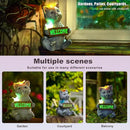 Solar Cat Figurine Garden Statues : Outside Welcome Cat Statue with Butterfly for Garden Decor and Yard Decorations - Unique Gifts for Women and Mom by GreenHaven Gardens