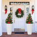 QCQHDU 24 inch Tall Planter for Indoor & Outdoor Plants, 2 Pack Sturdy Plant Flower Pots Modern Decor for Front Porch Patio Deck Living Room by GreenHaven Gardens