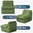Misolant Bean Bag Chairs，Big Corduroy Fabric Sofa Bean Bag Chair for Adults and Teens with High-Resilience Sponge, Non-Slip Base Floor Lounge Sofa for Home, Living Room, Bedroom, Gaming Green by CozyNest Decor