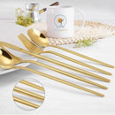 KassKa Gold Silverware Set, 20 Pieces Flatware Cutlery, Stainless Steel Utensils Spoon Fork Knives for Home Restaurant and Kitchen, Mirror Polished Finished, Service for 4 by CozyNest Decor