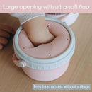 No Spill Silicone Toddler Snack Containers, Detachable Silicone Flap for Filling&Cleaning, Crumb-Free Hard Plastic Screw Travel Lid, Ultra-Soft for Baby Kids Hand In-Out, Snack Cup Holder 12 oz by TinyTreasures Baby Boutique