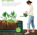Best Choice Products 8x2x2ft Outdoor Metal Raised Garden Bed, Rectangular Deep Root Planter Box for Vegetables, Flowers, Herbs, and Succulents w/ 239 Gallon Capacity - Dark Green by GreenHaven Gardens