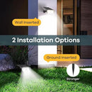 Linkind Solar Lights Outdoor Waterproof IP67, StarRay Dusk-to-Dawn Outdoor Solar Lights, 3 Lighting Modes Solar Spot Lights Outdoor for Garden, Yard, Landscape (Daylight, 2 Pack) by CozyNest Decor