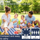 Extra Large Picnic Blanket 80''x 80'' Waterproof Foldable Picnic Mat for Beach, 5-Layer Outdoor Blanket for 6 to 8 Adults,Camping Grass Lawn Park Accessories Couple Park Wedding Registry(Navy Blue) by TinyTreasures Baby Boutique