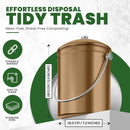 Utopia Kitchen Compost Bin for Kitchen Countertop, 1.3 Gallon Compost Bucket for Kitchen with Lid, Includes 1 Spare Charcoal Filter (Bronze) by GreenHaven Gardens
