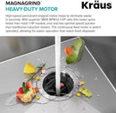 KRAUS WasteGuard High-Speed 1 HP Continuous Feed Ultra-Quiet Motor Garbage Disposal with Power Cord and Flange Included and Universal Mount, KWD200-100MGR by CozyNest Decor