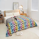 Waterproof Dog Bed Cover 102x82inch Reversible Pad Reusable Camping Mat for Kids/Pet/Dog/Cat Washable Geometric Embroidery Blanket Patchwork Rainbow Leopard Printed+Gray by TinyTreasures Baby Boutique