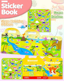 Benresive Reusable Sticker Books for Kids 2-4, Sticker Books for Toddlers 1-3 2-4, Toddler Travel Toys Activities Crafts Gifts - Dinosaur by TinyTreasures Baby Boutique