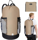 BALEINE 120L Laundry Bag Backpack, 900D Oxford Fabric Large Travel Laundry Bags with Shoulder Straps and 2 Mesh Pockets for College Dorm, Apartment, Laundromat (Khaki, 120L) by TinyTreasures Baby Boutique