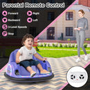 GLACER 12V Bumper Car, Electric Kids Bumper Car w/Parental Remote, 3-Speed, 360°Spin, Music, LED Light, Battery Ride on Bumper Car w/Dual Joysticks, Baby Bumper Car for Toddlers 18 Months+ (Purple) by TinyTreasures Baby Boutique