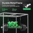 VIVOSUN G425 48"x24"x60" Grow Tent, 4x2 FT Advanced Gray Grow Tent with 19mm Poles, Observation Window and Floor Tray for Hydroponic Plants for VS2000 by GreenHaven Gardens