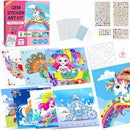 Marlrin Gem Sticker Kit for Kids, 8 Unicorn Princess Themes, Crafts Kits for Girls Ages 4-8, Arts & Crafts Toys, Diamond Art Kits for Kids - Birthday and Christmas Gift for Girls Ages 3, 4, 5, 6, 7, 8 by TinyTreasures Baby Boutique