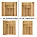 Totally Bamboo Kitchen Drawer Organizer, Expandable Silverware Organizer and Utensil Holder, 8 Compartments with Dividers by CozyNest Decor