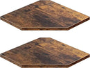 Corner Shelf Wall Mount, Floating Corner Shelves, Set of 2 Corner Wall Shelf Organizer, Rustic Wood Wall Storage Display Shelves for Living Room Bedroom Bathroom Kitchen, Rustic Brown by CozyNest Decor