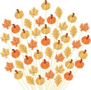 Fall Cocktail Picks Pumpkin Maple Leaf Assorted Autumn Theme Toothpicks Fruit Drinks Dessert Sticks Food Sandwich Appetizer Charcuterie Skewers, for Thanksgiving Decorations Party Supplies (200) by CozyNest Decor