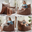 Giant Bean Bag Chair Sofa for Adults Teens, Comfy Corduroy Large Bean Bag Chairs with Armrests for Bedroom Living Room, Adult BeanBag Lazy Sofa Couch Chairs with Filler Included by CozyNest Decor