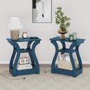 End Tables Living Room Set of 2,End Table with Charging Station and USB,Navy Blue Side Table, Nightstand for Bedroom,3 Tier End Table with Storage Shelf for Living Room Navy Blue by CozyNest Decor