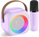Karaoke Machine for Kids Toys for 4-12+ Year Old, Mini Portable Bluetooth Speaker with 2 Wireless Microphones, Birthday Party for Girls Boys by TinyTreasures Baby Boutique