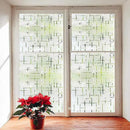 Finnez Frosted Window Film Non-Adhesive, Frosting Privacy Film for Glass Windows, Self Static-Cling Decorative Window Cling for Home Office UV Protection Cross Pattern 11.8 x 78.7 inches by CozyNest Decor