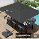 Patio Umbrella, 9' X 12' Outdoor Cantilever Umbrella with 360-degree Rotation for Garden, Deck, Backyard, Pool and Beach, Grey by GreenHaven Gardens