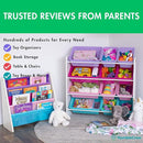 Humble Crew Kids Toy Storage Organizer with 12 Plastic Bins, White/Pink/Purple/Turquoise – Removable Bins for Playroom, Bedroom, Toddler Furniture for Boys and Girls Ages by TinyTreasures Baby Boutique