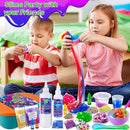 YOPINSAND Galaxy Slime Kit for Girls, DIY Slime Making Kit, Glimmer Crunchy, Butter, Foam, Glow in The Dark Slime with Add-ins, Foam Balls, Charms, Glitters, Party Favors Gift Toys for Kids 6-12 by TinyTreasures Baby Boutique