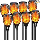 YoungPower Solar Outdoor Torch Lights Flickering Flame, 43" Outdoor Path Lights Waterproof Torch for Garden Yard Patio, 8 Pack by GreenHaven Gardens