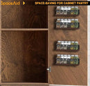 SpaceAid Spice Rack with 24 Spice Jars, 386 Spice Labels, Chalk Marker and Funnel, Wood Hanging Seasoning Shelf for Cabinet Door or Wall Mount (4 Pack) by CozyNest Decor
