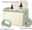 popoly Large Toy Box Chest with Lid, Collapsible Sturdy Toy Bin Storage Organizer Boxes Baskets for Kids, Boys, Girls, Nursery, Playroom, 25"x13" x16" by TinyTreasures Baby Boutique