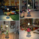 Solar Lights Outdoor Street Lights with Plant Stands 2 Pack, Solar Floor Lamp Metal Tripod Patio Lights for Garden Yard Pathway Driveway Front/Back Porch Decoration by GreenHaven Gardens