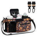 TOPDesign Universal Baby Stroller Organizer, Stroller Caddy with Heightened Insulated Cup Holders & Non-Slip Secure Hooks Accessories, Fits Most Strollers, Machine Washable (Baroque Gold) by TinyTreasures Baby Boutique