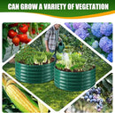 17" Tall Elevated Round Metal Rised Garden Bed- 3.3'x3.3' in Size and 0.8MM Thick Durable Planter Box for Vegetables Flowers Succulent at Patio/Garden Outdoor (Dark Green, 3.3FT Diameter) by GreenHaven Gardens