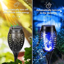 Toodour Solar Torch Flame Lights, 12 Pack Solar Lights Outdoor with Flickering Flame, Waterproof Solar Pathway Lights Landscape Decoration Lighting for Garden, Lawn, Yard, Outdoor Decorations - Blue by GreenHaven Gardens
