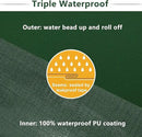 Favoyard Patio Chair Cushions 24 x 24 x 4 Inch Waterproof Outdoor Seat Cushions for Patio Furniture 3-Year Color Fastness Garden Sofa Couch Chair Pads with Handle & Adjustable Straps Set of 2, Green by GreenHaven Gardens