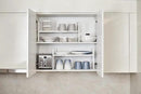 Nxconsu Cabinet Shelf Expandable Height Adjustable Shelf Organizer Riser for Kitchen Cabinet Pantry Cupboard Under Sink Countertop Organization Storage Space Saver Stackable Heavy Duty Metal White XL by CozyNest Decor