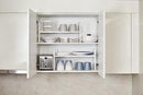 Nxconsu Cabinet Shelf Expandable Height Adjustable Organizer Riser for Kitchen Cabinet Pantry Cupboard Under Sink Countertop Organization Storage Space Saver Stackable Heavy Duty Metal White by CozyNest Decor