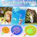 Lenwen 16 Pcs Giant Bubble Wands Kit Big Maker Toy Large Gigantic Bubble Wands with Refill and Tray for Summer School Birthday Outdoor Playtime Fun Activity Party Favors(Assorted) by TinyTreasures Baby Boutique