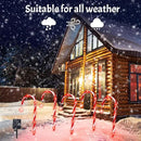 PINPON Christmas Solar Candy Cane Lights 10 Pack, 21" Pathway Markers Walkway Lights with Star, 8 Modes & 3 Timings Xmas Decorations for Outdoor Pathway Garden Yard Patio by GreenHaven Gardens