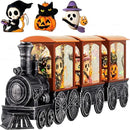 Halloween Snow Globe Train Skeleton Reaper Black Cat Pumpkin Ghost Classic Relief Texture Battery Powered LED Glitter Halloween Decorations Indoor by CozyNest Decor