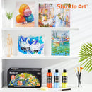 Shuttle Art 18 Colors Acrylic Paint Bottle Set (250ml/8.45oz), Rich Pigmented Bulk Painting Supplies for Artists, Beginners and Kids on Rocks Crafts Canvas Wood Ceramic by TinyTreasures Baby Boutique