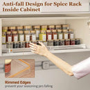 MUDEELA 2 Pack 3 Tier Spice Rack Organizer for Cabinet 11.6-Inch Spice Organization for Pantry, Non-Skid Spice Shelf with Protection Railing, Versatile Seasoning Organizer for Kitchen Counter by CozyNest Decor
