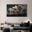 SIGNWIN 30"x60" Extra Large Framed Wall Art Silhouetted Trees at Dusk, Dramatic Forest and Cloudscape for Home Living Room Bedroom Decor (Frame Assembly Required) by CozyNest Decor