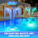 Floating Pool Fountain with Remote, Whale Pool Fountain with Lights, Rechargeable Pool Water Fountain, Above Ground Pool Fountain Waterfall, Swimming Pool Fountains for Inground Pool-1PC by GreenHaven Gardens