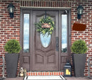 THE BLOOM TIMES 2ft Artificial Topiary Ball Trees Outdoor Set of 2, 24" Tall Faux Cedar Plants Outside UV Resistant Greenery Fake Evergreen Potted Bushes and Shrubs for Front Porch Patio Planter Decor by GreenHaven Gardens