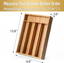 Silverware Organizer Kitchen Drawer Organizer Utensil Organizer Acacia Silverware Holder Cutlery Organizer in Drawer Flatware Organizer Tray(5 slots, Acacia by CozyNest Decor
