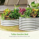 Land Guard 6x3x1.5ft Galvanized Raised Garden Bed Kit, Metal Planter Boxes Outdoor, Oval Metal Raised Garden Bed for Vegetables, Flowers (Silver)