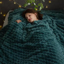 NEWCOSPLAY Super Soft King Blanket Light Teal Premium Silky Flannel Fleece 3D Clouds Stylish Jacquard Lightweight Bed Blanket All Season Use 350GSM (Light Teal, King(90"x110")) by CozyNest Decor