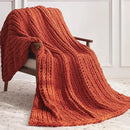 Chunky Knit Throw Blanket, 50''*60'' Fall Throw Blanket Knitted Chenille Yarn for Bed Couch, Handmade Orange Crochet Big Thick Blanket, Machine Washable Cute Comfy Blankets for Home Decor by CozyNest Decor