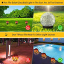 Solar Globe Lights Outdoor Waterproof - Cracked Glass Ball Lights for Garden, Patio, Yard, Lawn and Backyard Decor - Decorative Orbs for Outside by GreenHaven Gardens